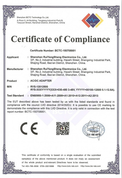 चीन Shenzhen Beam-Tech Electronic Co., Ltd प्रमाणपत्र